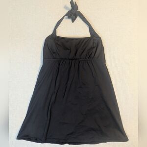 Lands' End Black Halter Swim Dress